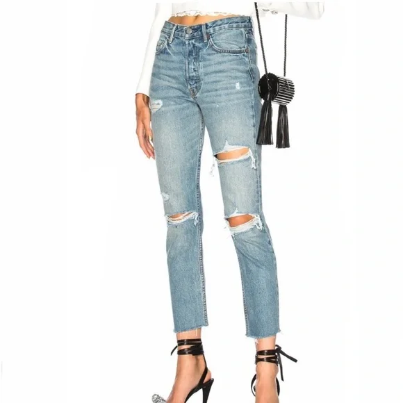 NWT GRLFRND Karolina High Rise Skinny Jeans in A Little More Love 23 - Picture 3 of 15